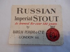WW2 ERA DAMAGED BEER LABEL TO