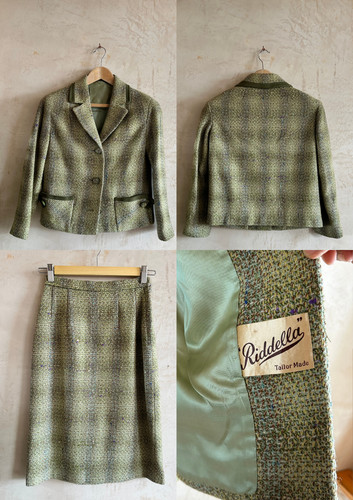 Vintage bespoke green tweed - vintage,