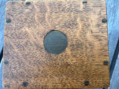 Small wooden box with hinged