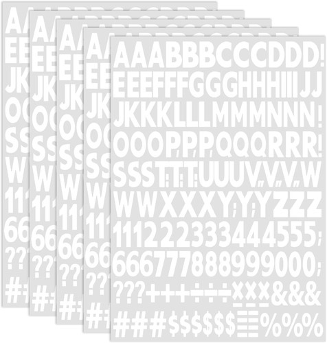 Iron letters white - white,, 5