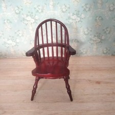 Dolls house mahogany coloured pub/captain's chair