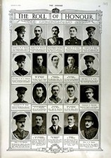 Original old antique print - old,