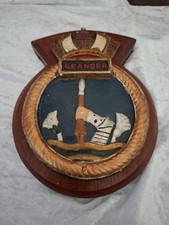 HMS Leander Plaster shield wall plaque