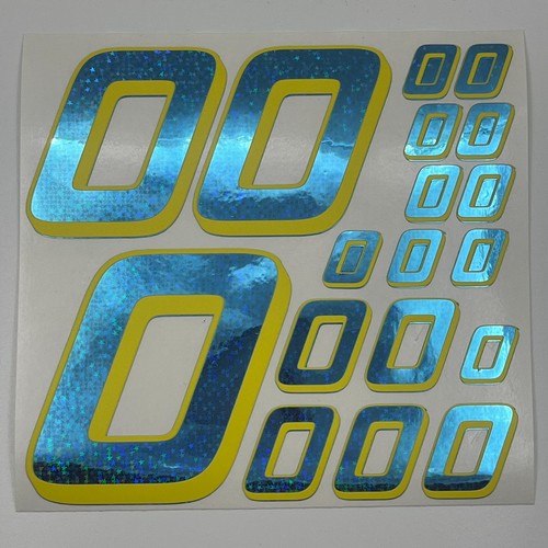 Blue star hologram - blue, hologram/yellow