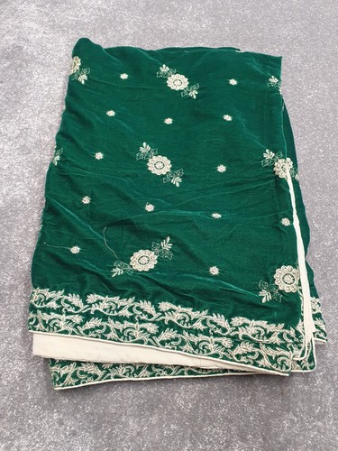 Velvet embroidered shawl - embroidered,