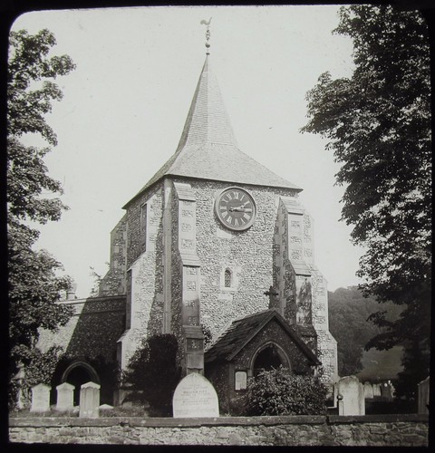 Magic lantern slide micklesham - magic,