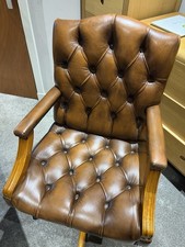Tan leather chesterfield - tan,