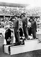 Olympics Berlin 1936 Olympics Berlin 1936 The medal ceremony for h- Old Photo