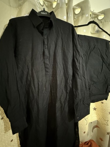 Black men shalwar kameez - black,