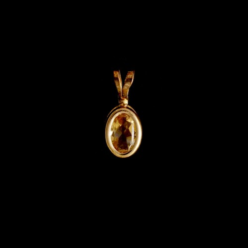 9ct yellow gold oval citrine - oval,
