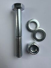 M12 x 1.25 Metric Fine Bolt nyloc nut and washers Hex Head 8.8 High Tensile BZP