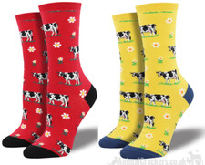 Womens Quality Socksmith 'Legendairy' design socks One Size Dairy Cow lover gift