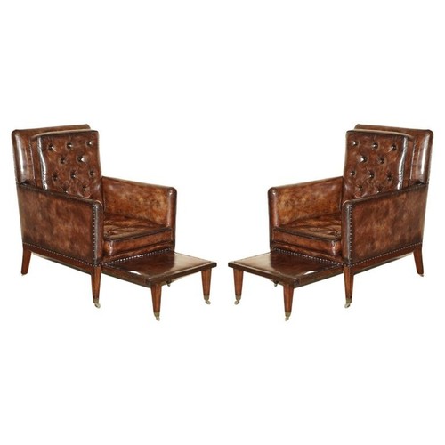 Pair antique regency brown - antique,