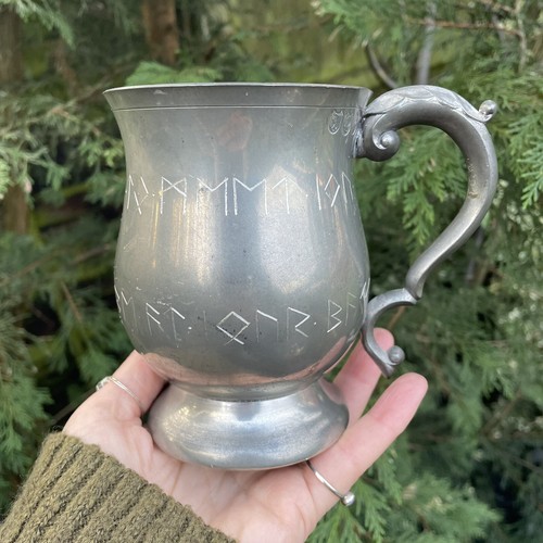 Vintage pewter tankard - vintage, viking