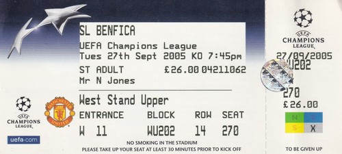 Full ticket manchester united - ticket,