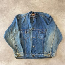 Marlboro Denim Jacket Mens Large 90s Vintage Trucker, Blue