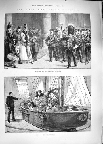 Old antique print 1889 royal - old,