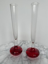 Vintage Red and Clear Glass
