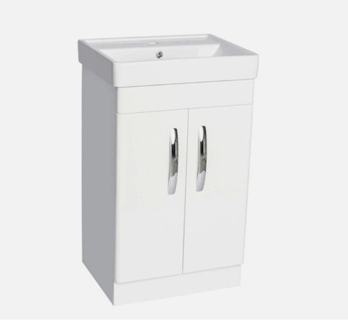 Floor standing unit with - standing, basin