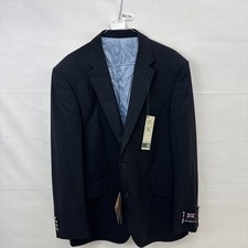 M&S Alfred Brown Pure Wool Navy Blue Blazer Men’s Size107cm/41in Short