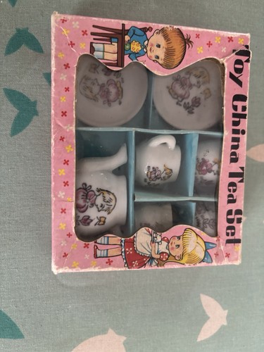 Vintage toy china tea set - tea,