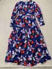 Vintage 70s Midi Dress Womens Size 10 UK Floral Longline Diolen 1970s Flowing