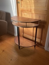 Mid Century Retro Half Moon Half Round Hallway Telephone Table Dansette Legs