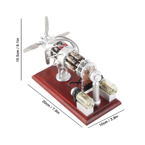 Cylinder stirling engine - 16-cylinder,