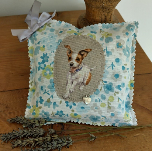 Handmade linen lavender pillow