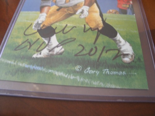 Willie roaf signed goal line - signed,