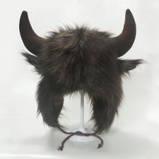 with Horns Bullhead Plush Hat