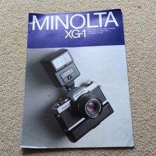 Minolta XG-1 A4  35mm SLR Camera, A4  4 Page Fold out Brochure, 1980's