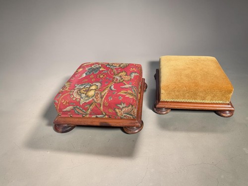 Pair antique foot stools - pair, of