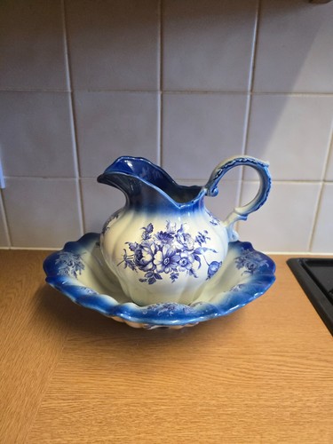 Vintage blue and white floral - vintage,