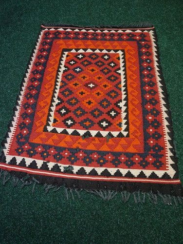 Vintage worn tribal - tribal, hand-woven