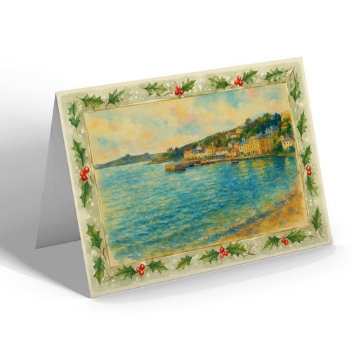 Xmas notelet mawes castle - xmas,
