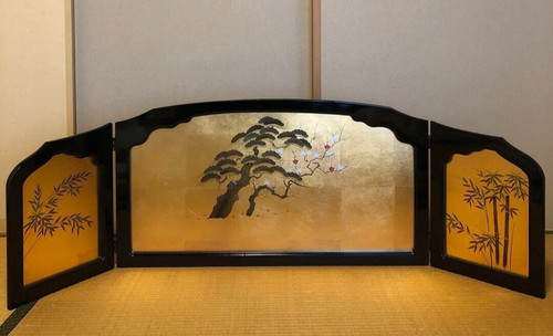 Japanese byobu folding screen - japanese,