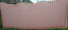 Vintage Early's of Witney Woodstock Double Pink Diamond Patt Cellular Blanket