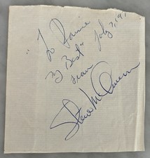 STEVE MCQUEEN AUTOGRAPH SIGNED CUT THE GREAT ESCAPE BULLITT JSA