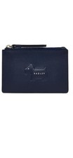 Radley Puffy Radley Leather Small Zip Top Card Holder Purse RRP £39 BNWT Black