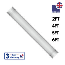 LED Batten Slimline Tube Light 2FT 3FT 4FT 5FT 6FT  Wall/Ceiling Morris 6000k