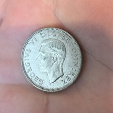 UK 1939 2 Shillings Silver UNC