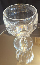 THOMAS WEBB Royal Yacht Hand-cut Crystal Lge GOBLET  14cmH; Heavy, Vintage, Rare