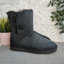 UGG Womens Short Bailey Button Boots. UK Size 8. Black 