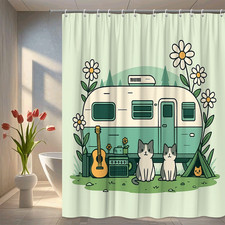 Cute Cat Camping Shower