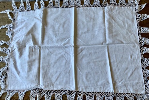 Vintage cotton linen lace edge - cotton/linen,