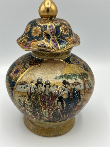 Antique vtg satsuma ware - satsuma,