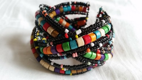 African beaded bracelet - african,