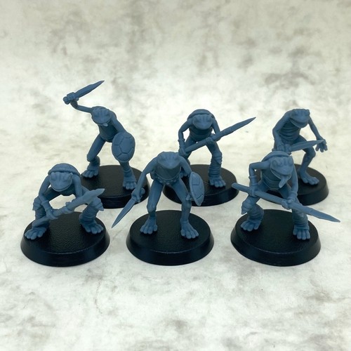Frog folk warriors 28mm - warriors,