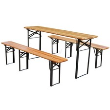 Wooden german beer table bench - wooden,
